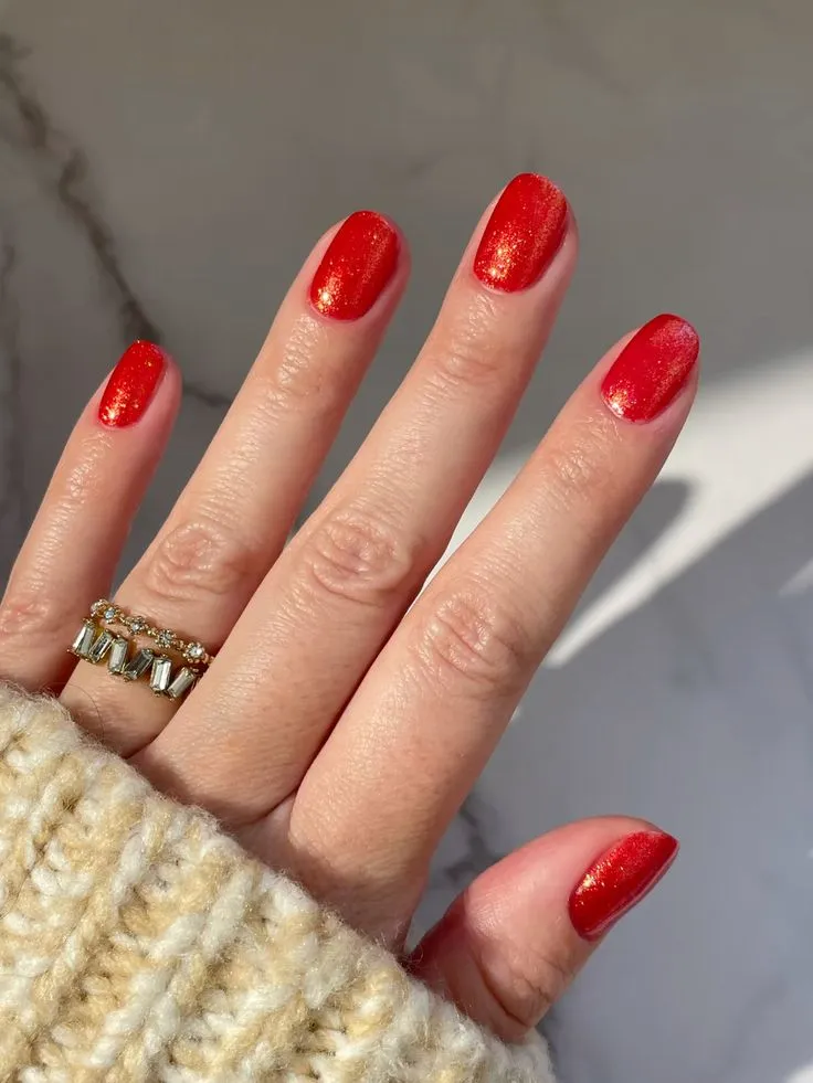 Le Mini Macaron Lucky Red gellak 8,5 ml rød glitter