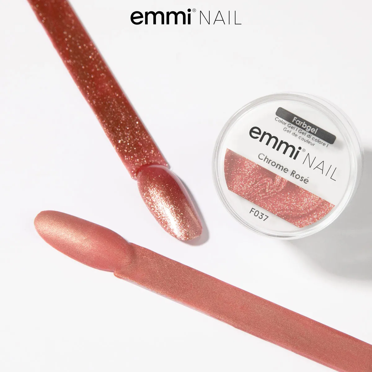Emmi-Nail Farbgel Chrome Rosé farvegel F037 5 ml glitter