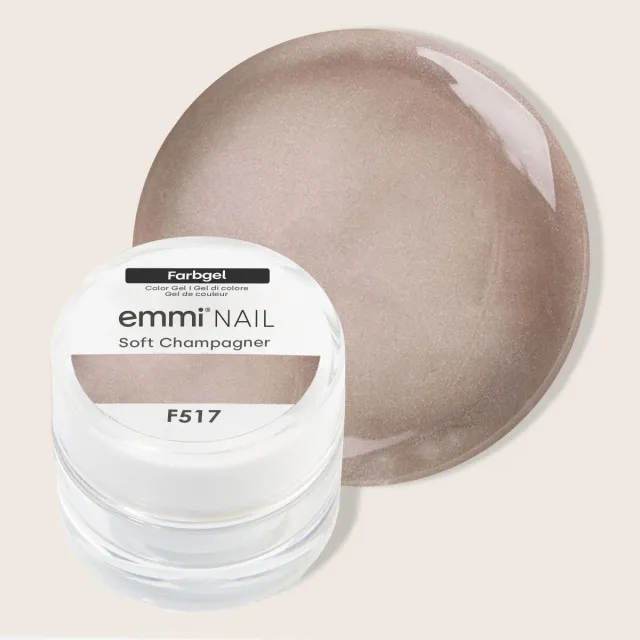 Emmi-Nail Farbgel Soft Champagner F517 farvegel 5 ml metallic