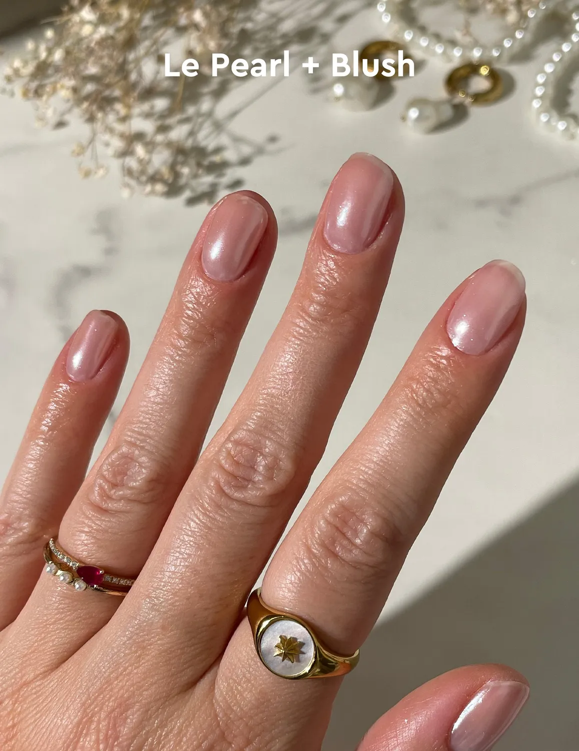 Le Mini Macaron Le Pearl chrompulver sæt 4 ml hvid perlemor