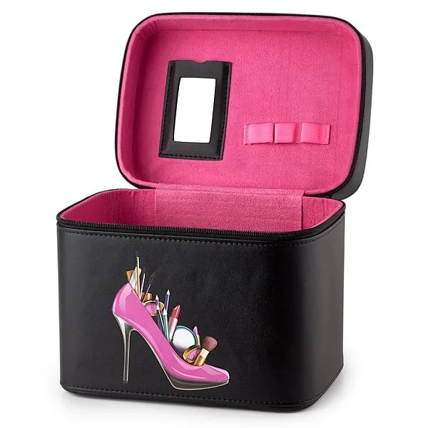 Cupio Nordic High Heels kosmetiktasker sort sæt med 2