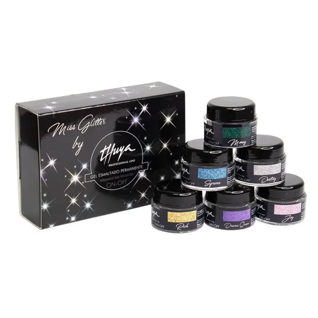 Evolution Gel On-Off Miss Glitter gelsæt 6x5 g glitter