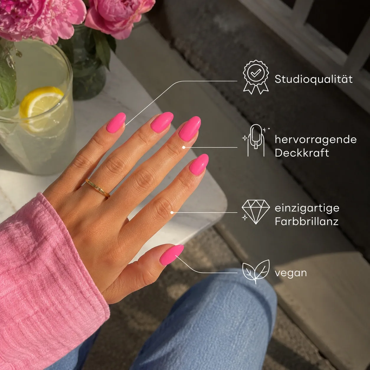 Emmi-Nail Farbgel Neon Fresh Pink F114 farvegel 5 ml