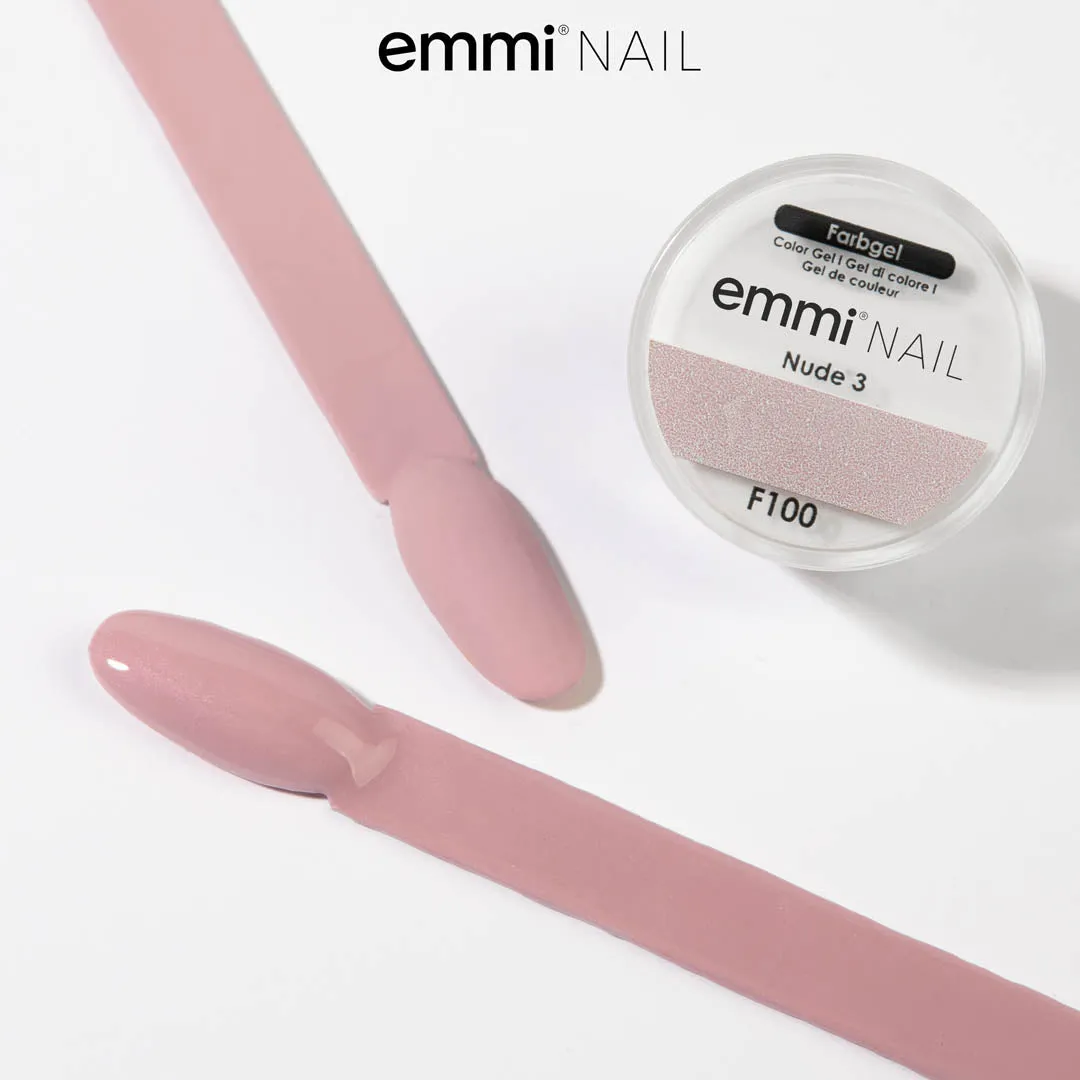 Emmi-Nail Nude 3 F100 farvegel 5 ml rosa-beige