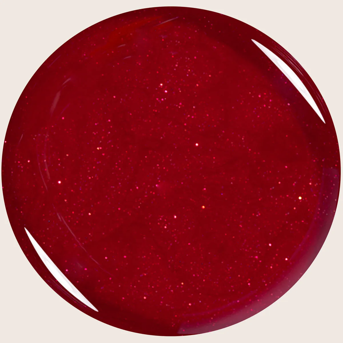 Emmi-Nail Apollon Red F163 farvegel 5 ml med glitter