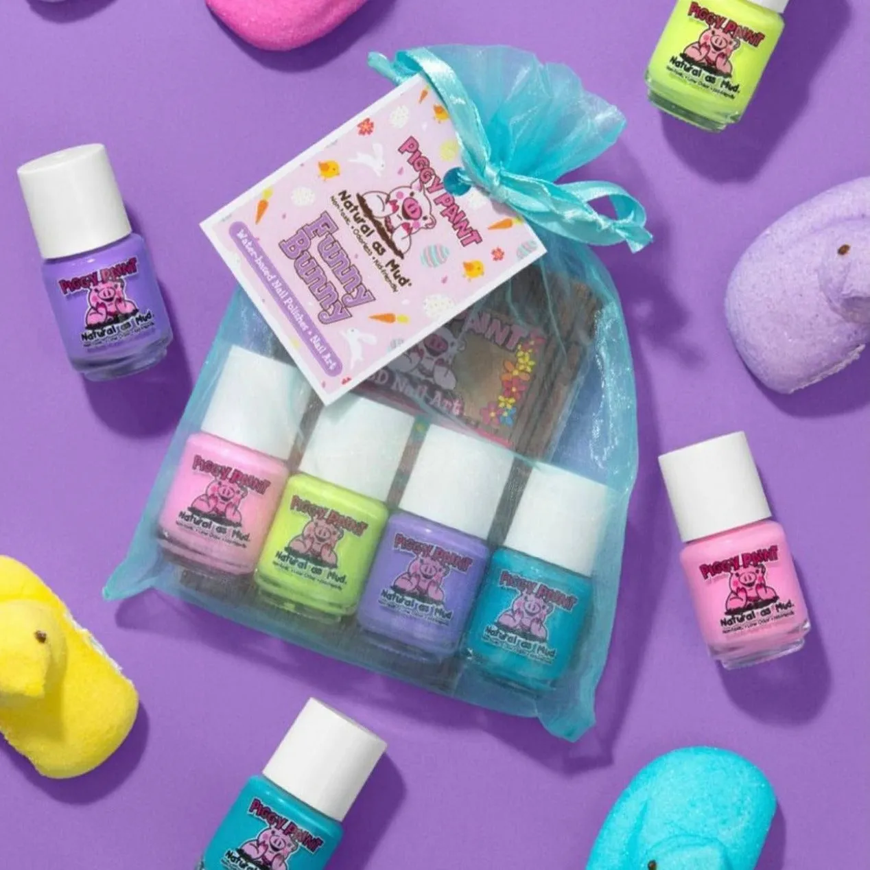 Piggy Paint Bunny Bling regnbue neglelak sæt 3 stk
