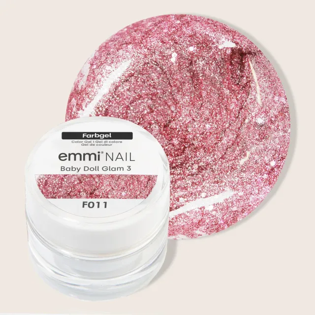 Emmi-Nail Baby Doll Glam 3 F011 farvegel 5ml glitter