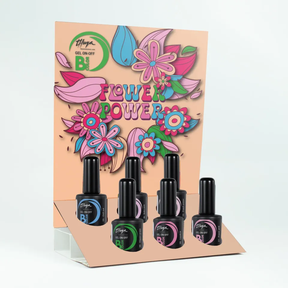 Evolution Gel B-Color Flower Power display geleneglelak 6 farver