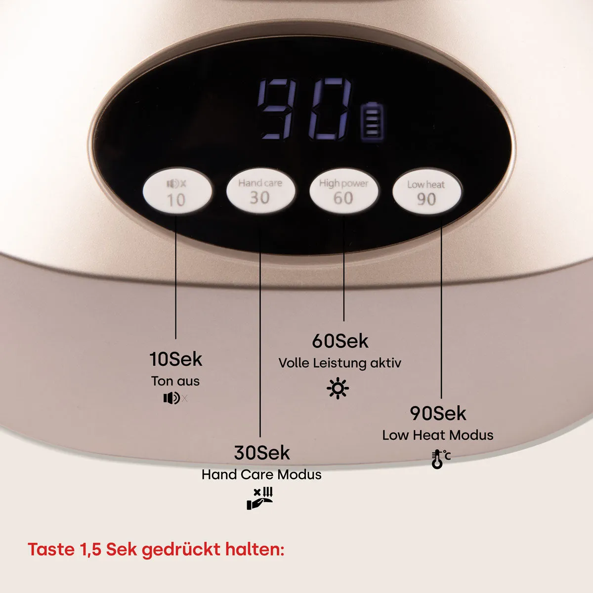 Emmi-Nail Power 68 UV LED neglelampe akku