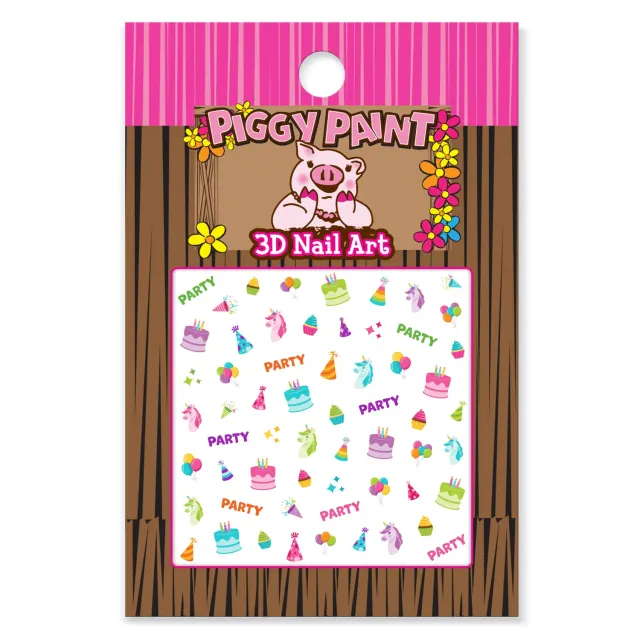 Piggy Paint Birthday Bash Nail Art negleklistermærker fest