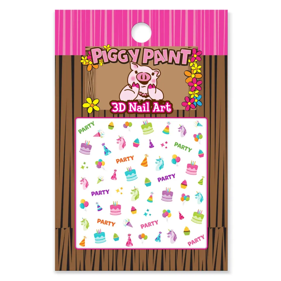Piggy Paint Birthday Bash Nail Art negleklistermærker fest