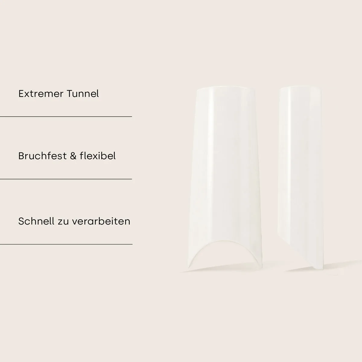 Emmi-Nail Tunneltips Natur 100 stk stærk forlængelse