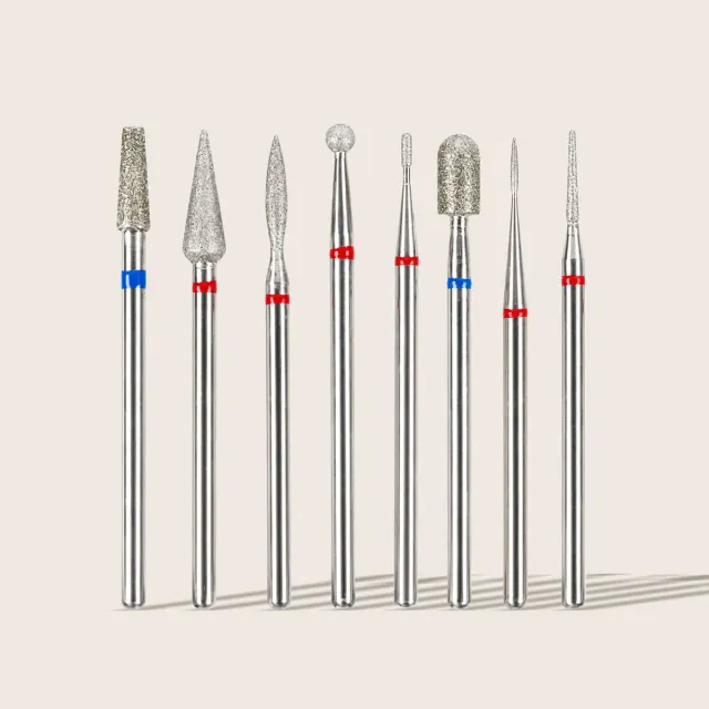 Emmi-Nail Manicure Bit Set Diamond neglefræserbits 8 dele