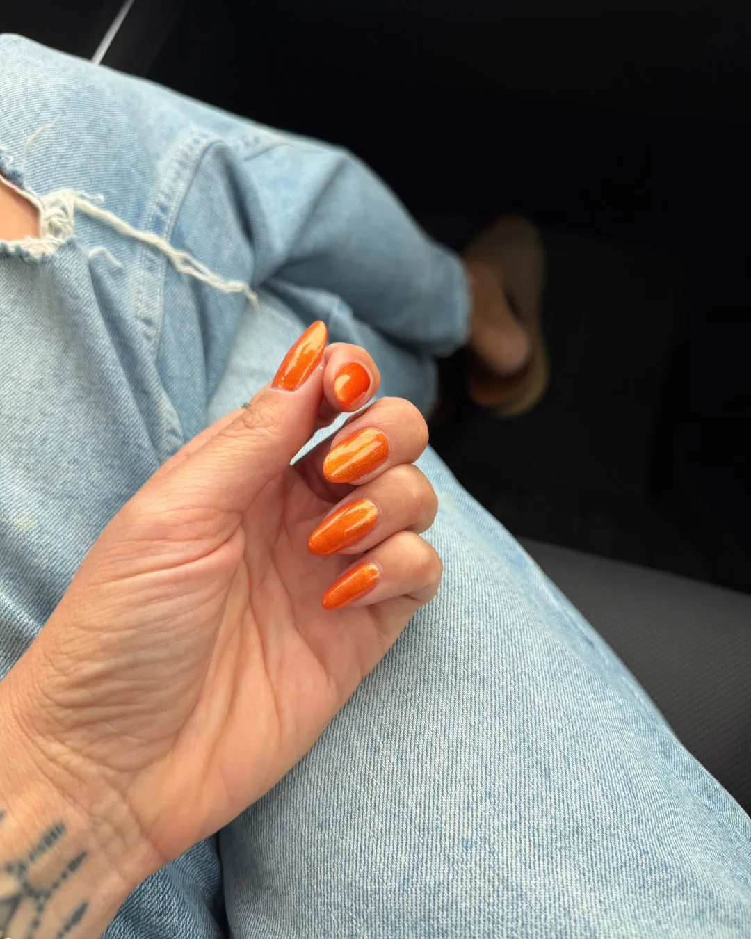 The Gel Collection 235 Showgirl gel polish orange glitter 21FREE+