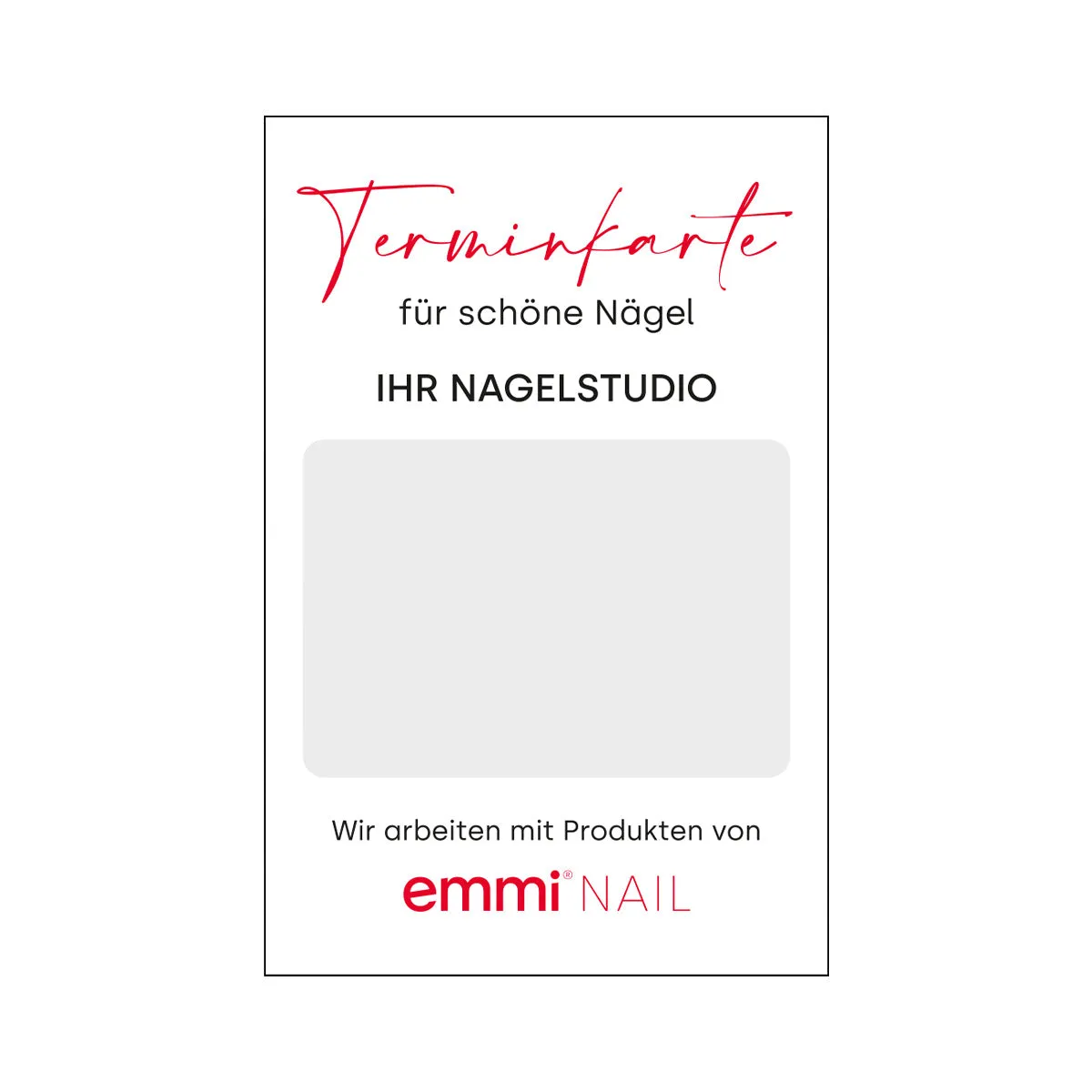 Emmi-Nail Terminkarten terminkort 250 stk med stempelfelt