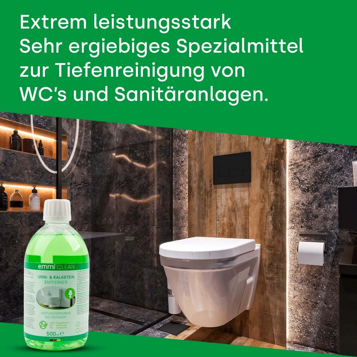 Emmi-Nail emmi-CLEAN Urin- und Kalkstein Entferner rengøringsmiddel 500 ml koncentreret