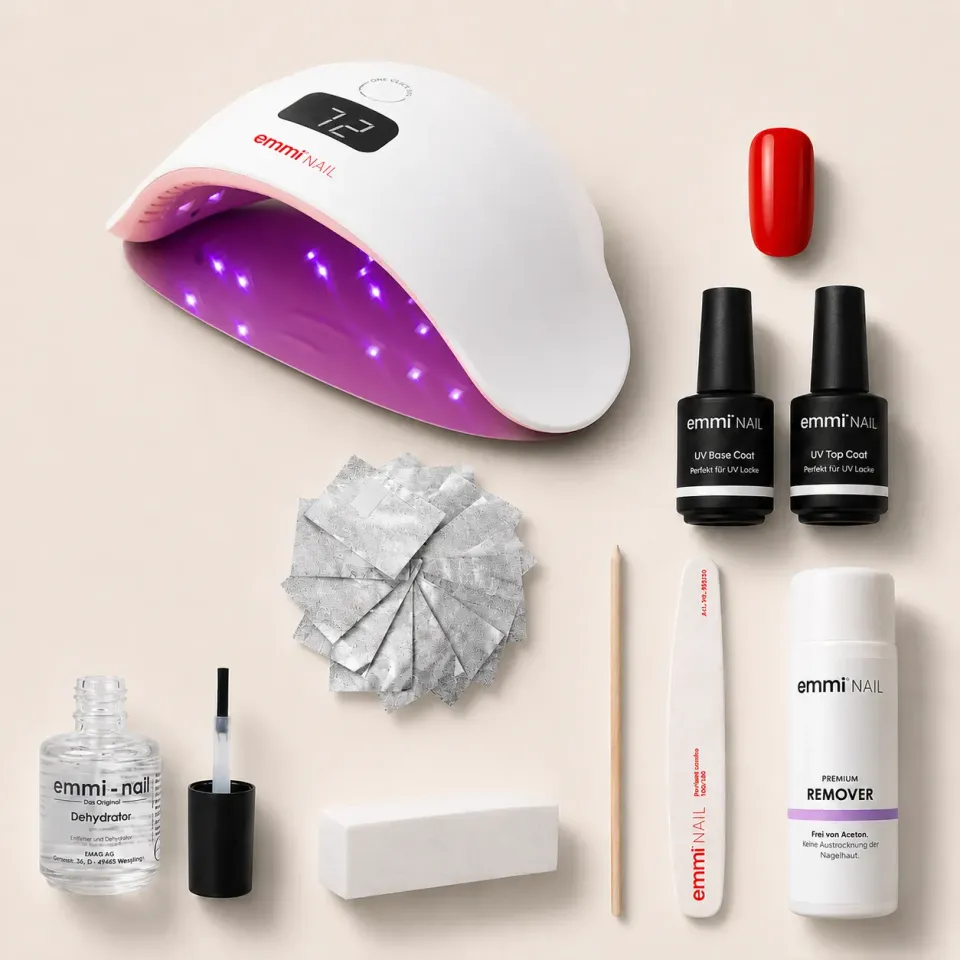 Emmi-Nail Shellac Starter Set Essentials shellak-sæt med lampe
