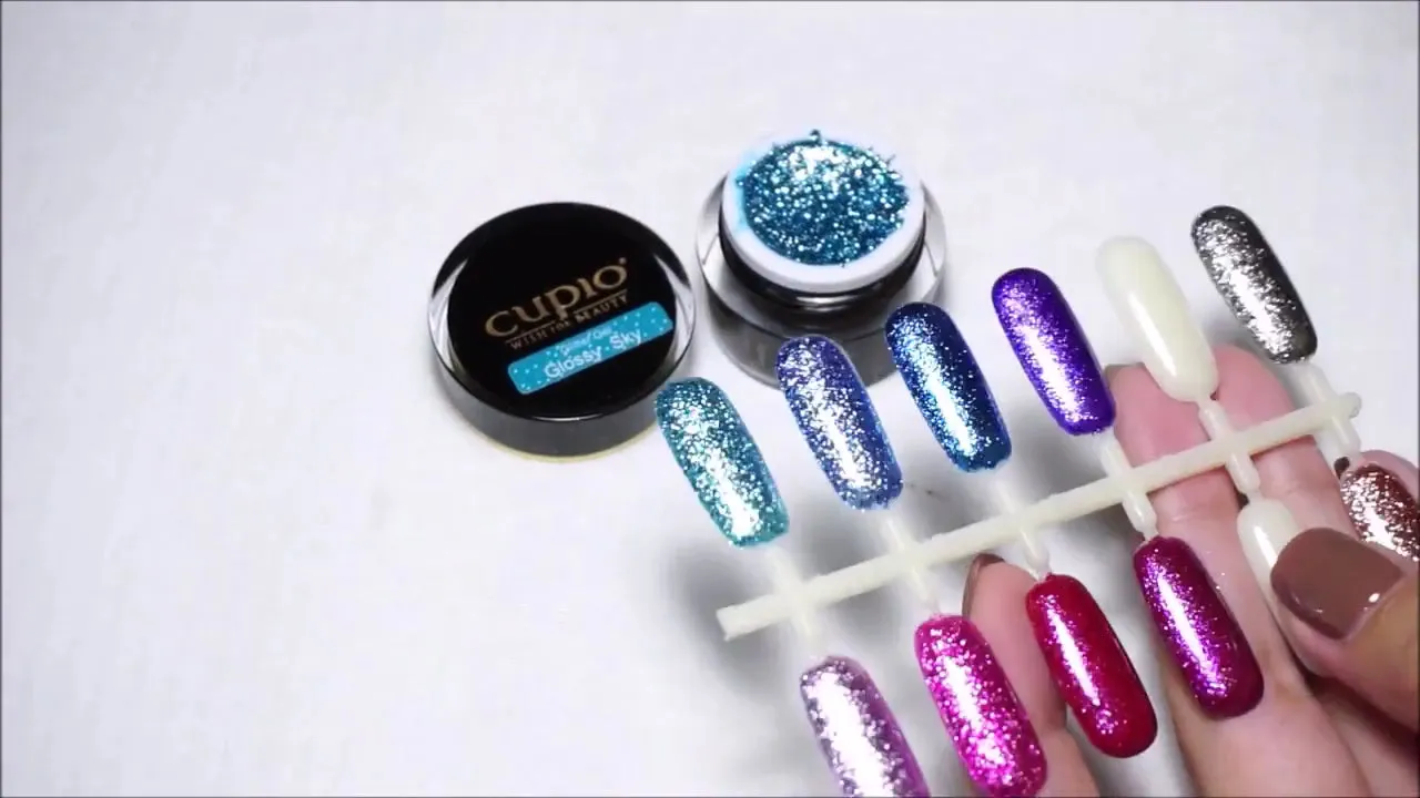 Cupio Nordic Diamond Gel Red glittergel rød