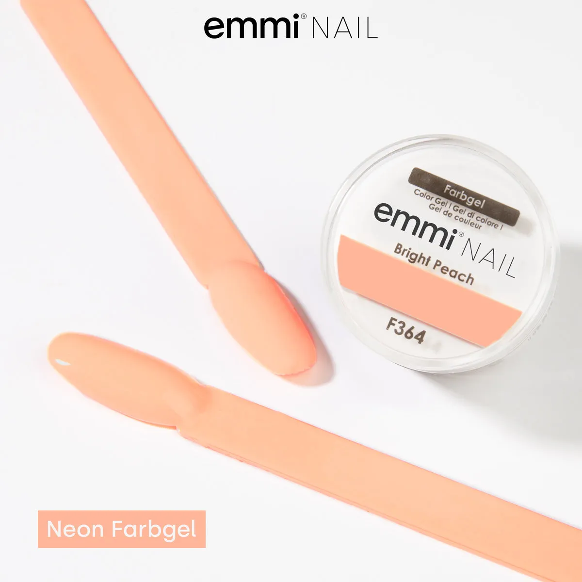 Emmi-Nail Bright Peach F364 farvegel 5 ml neon