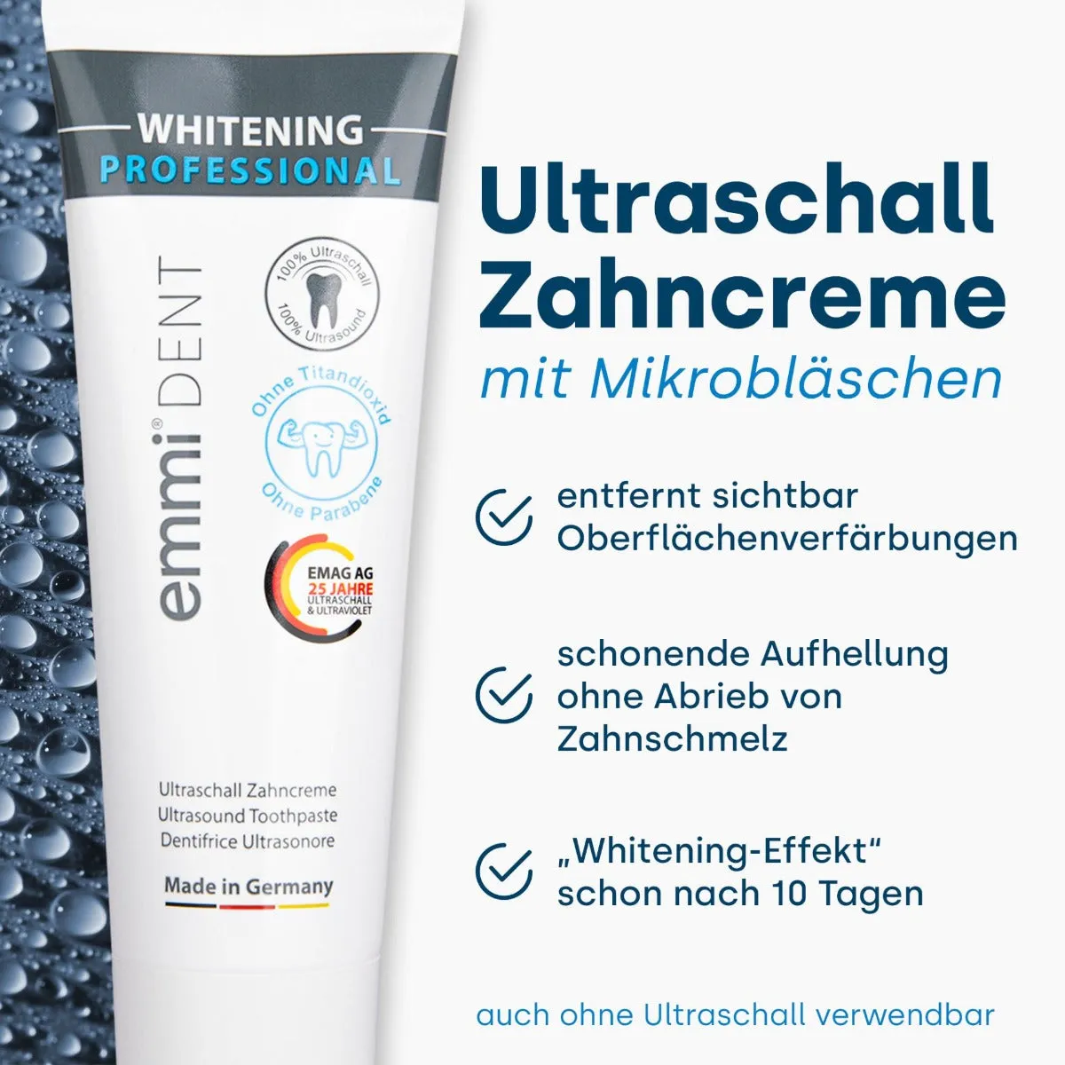 emmi-dent Whitening ultralydstandpasta 75 ml hvid
