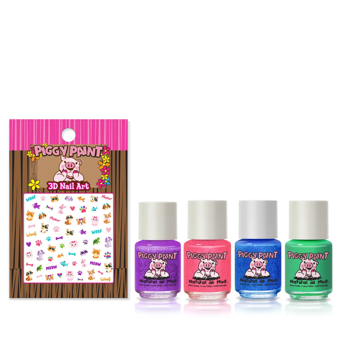 Piggy Paint PURRfect Paws Gift Set børneneglelak 4 stk