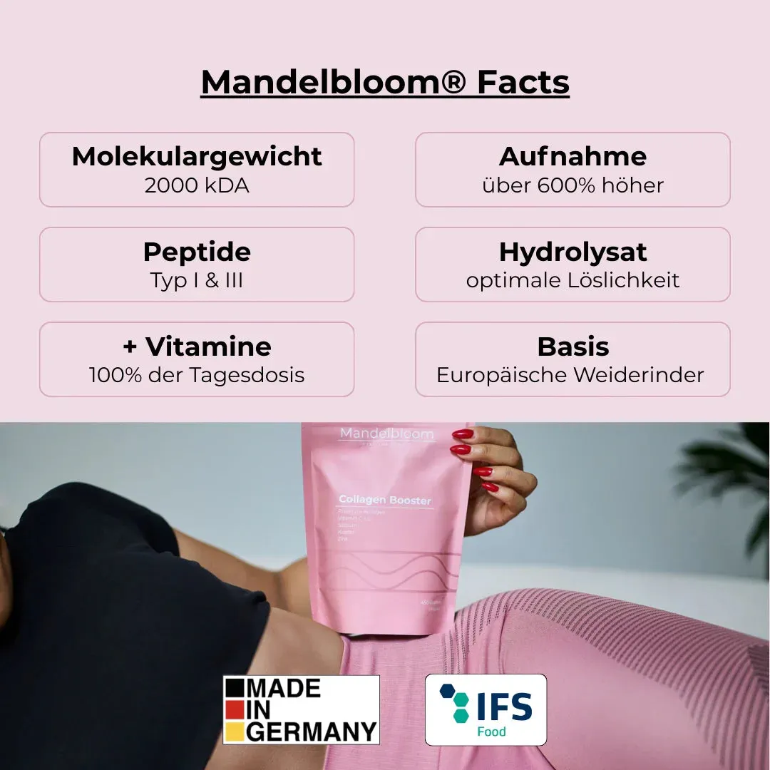 Mandelbloom Collagen Booster kollagenpulver med vitaminer