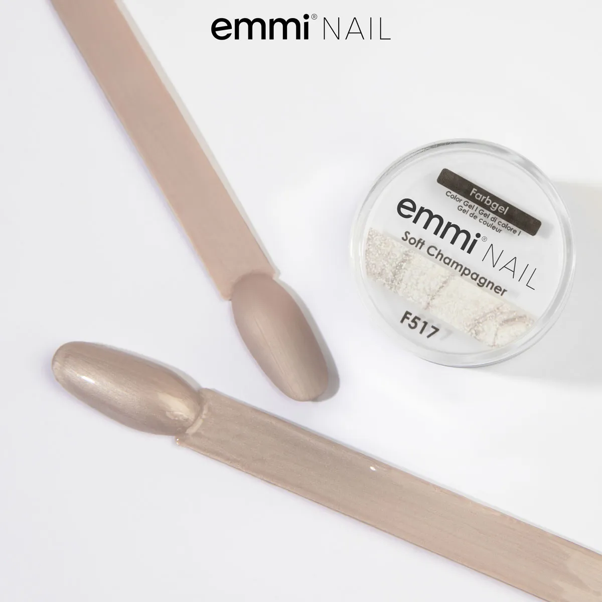 Emmi-Nail Farbgel Soft Champagner F517 farvegel 5 ml metallic