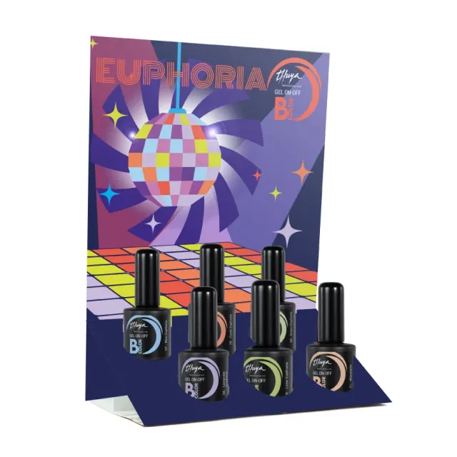 Evolution Gel B-COLOR EUPHORIA DISPLAY STAND displaysæt 6 farver