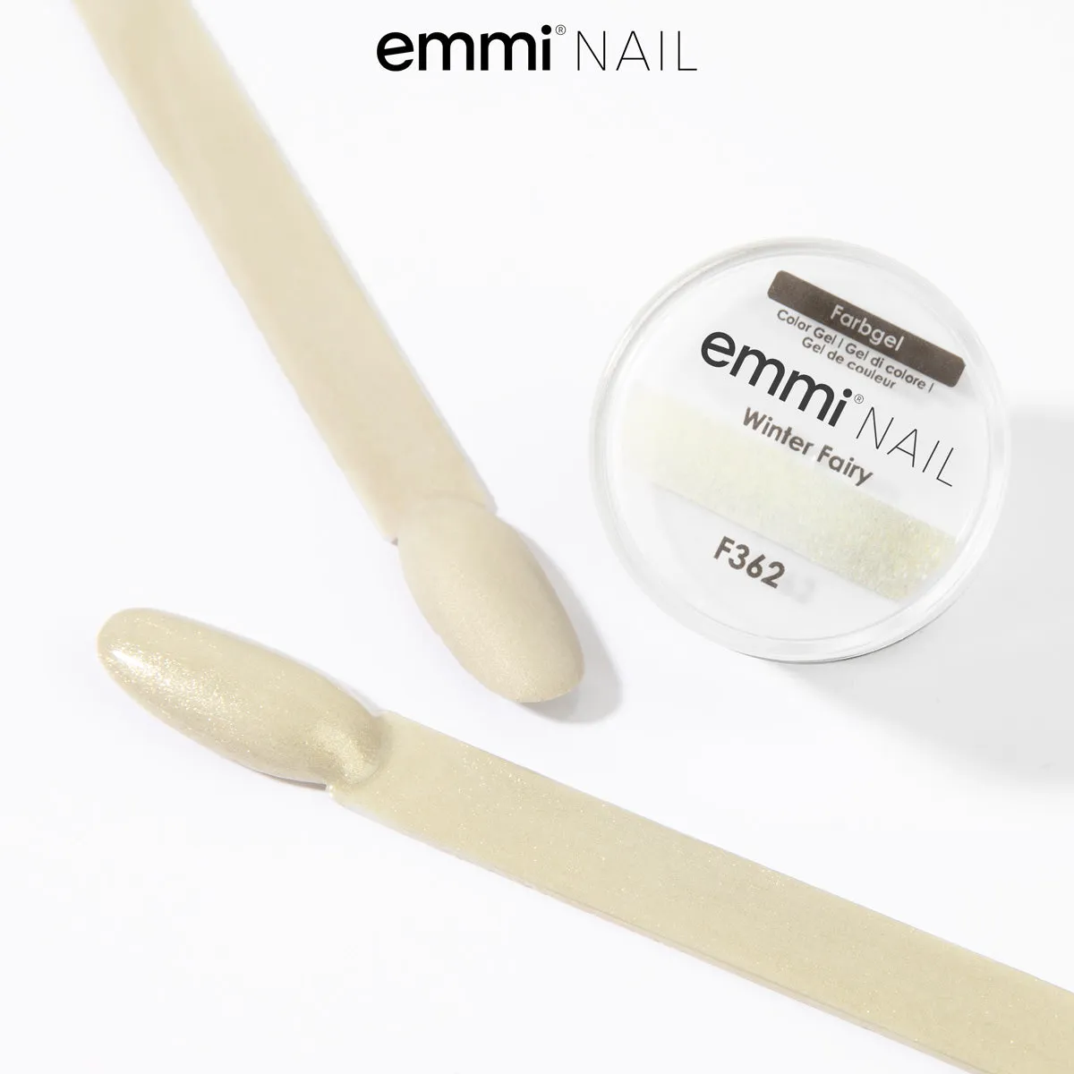 Emmi-Nail Winter Fairy F362 farvegel 5ml guldglitter