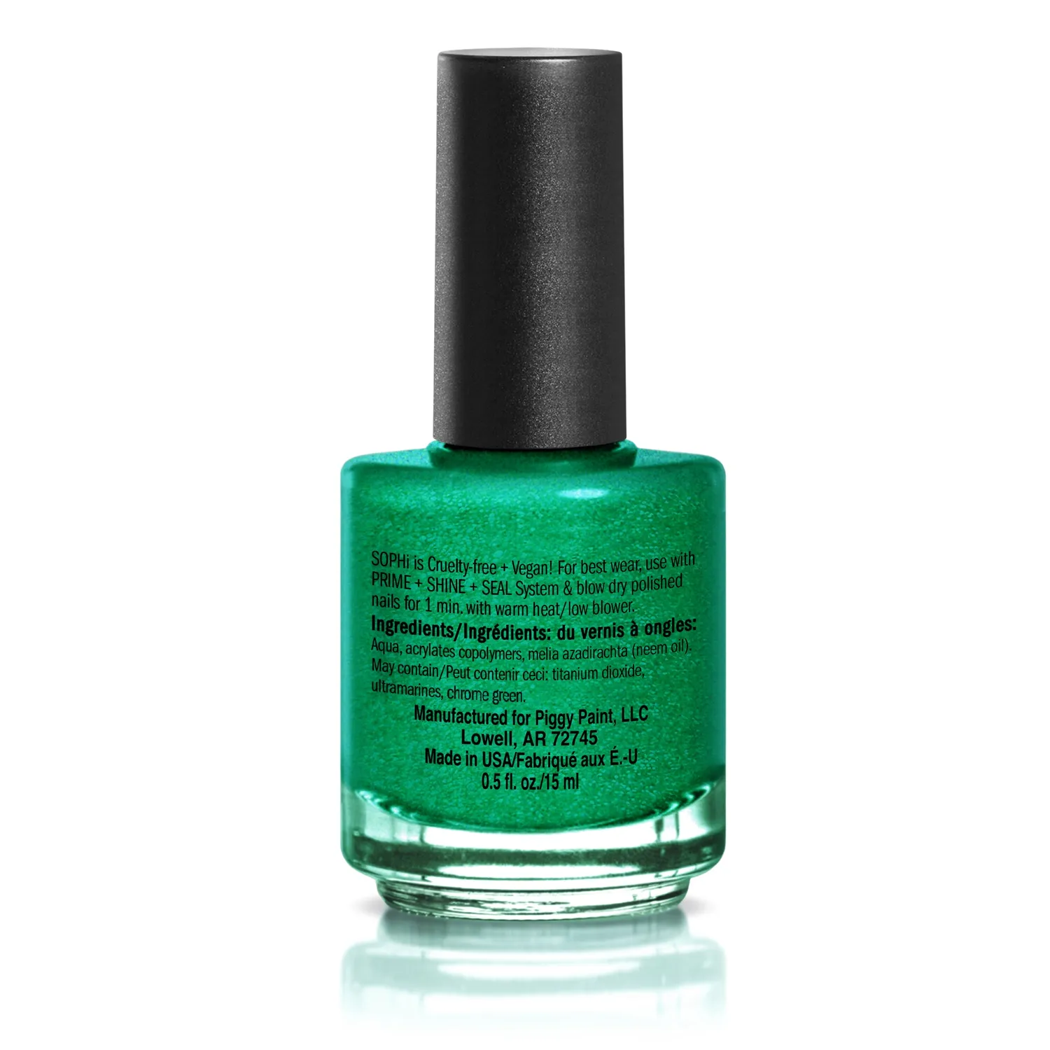 Piggy Paint SOPHi Fir Sure neglelak grøn shimmer 15 ml vandbaseret