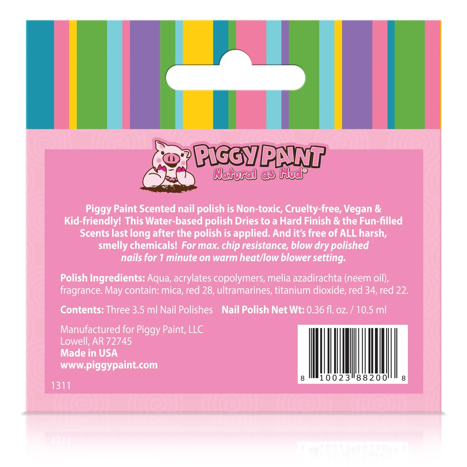 Piggy Paint Scented neglelak 3-pak mini frugtduft