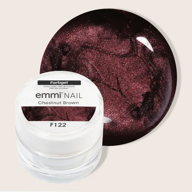 Emmi-Nail farvegel F122 Chestnut Brown 5 ml metallic