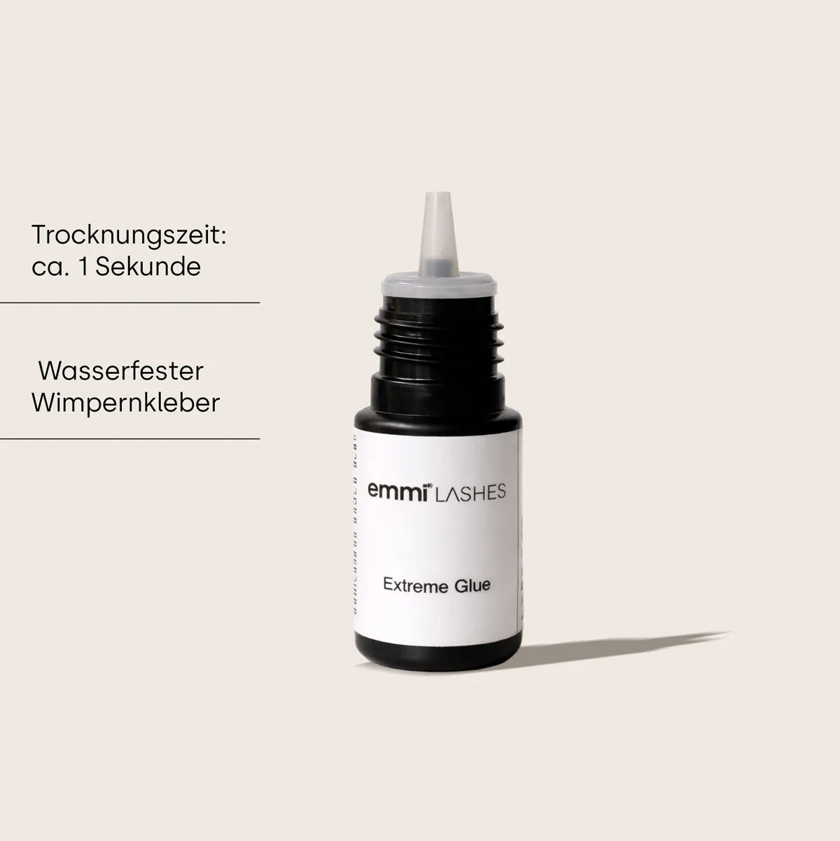 Emmi-Nail emmi-Lashes Extreme Glue vippelim sort 5 g hurtigtørrende