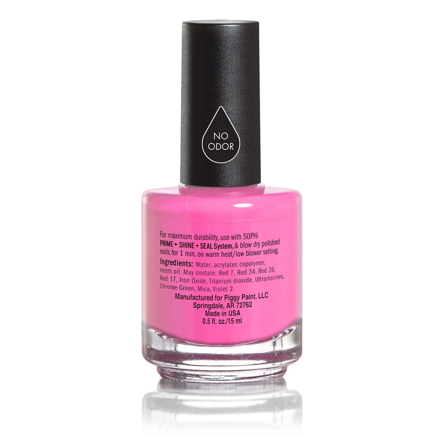 Piggy Paint It’s a Girl Thing - Bright Pink neglelak 15 ml vandbaseret
