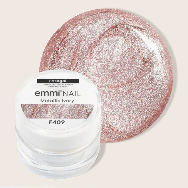 Emmi-Nail Metallic Ivory F409 farvegel 5 ml metallic