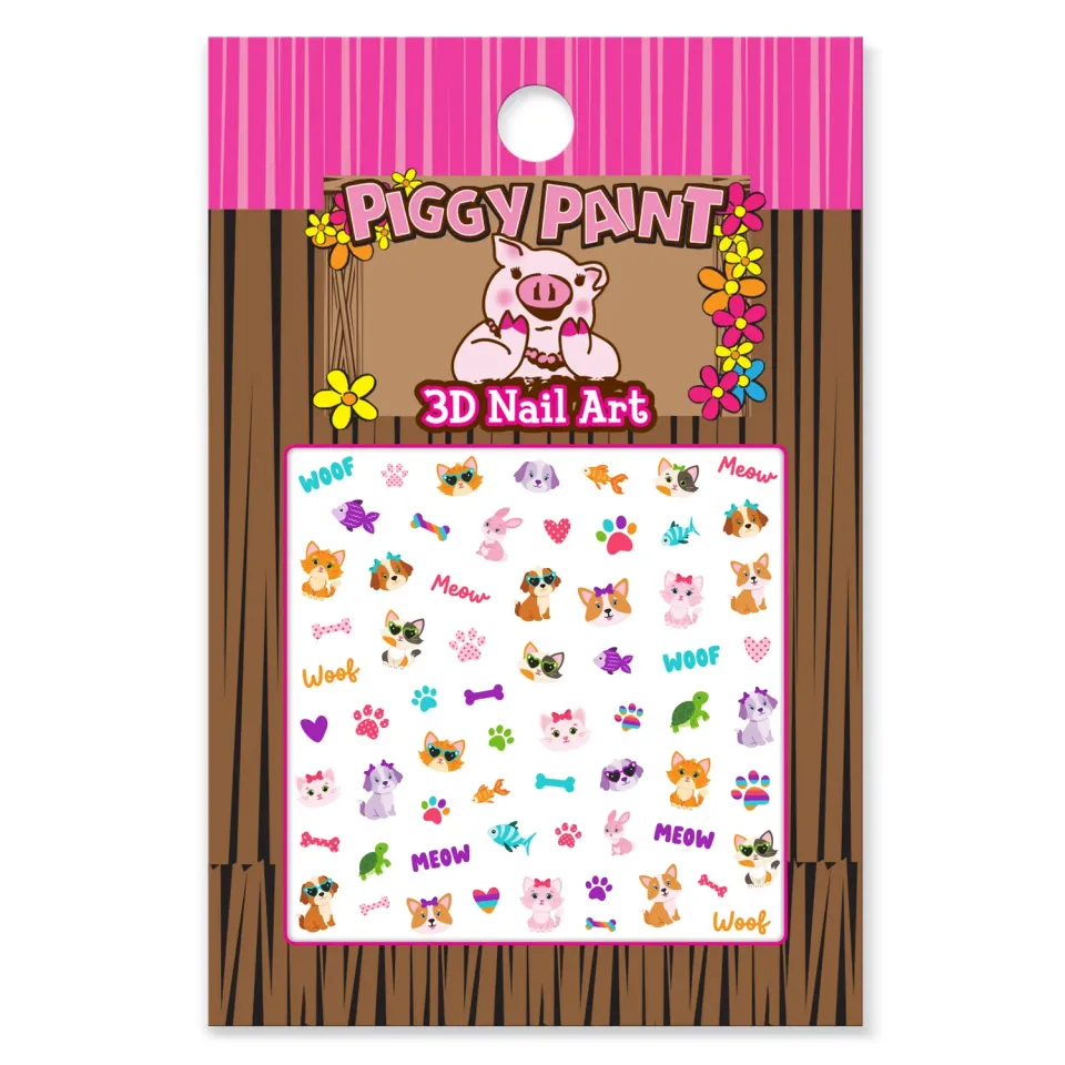 Piggy Paint Playful Pets Nail Art Klistermærker