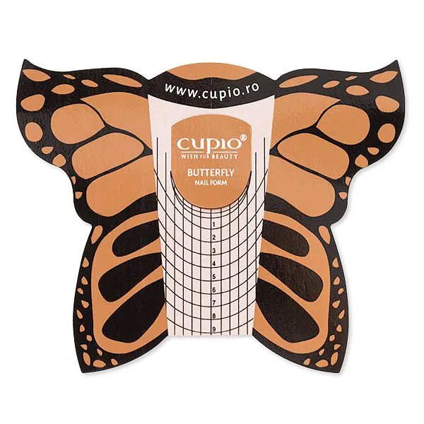 Cupio Nordic Konstruktion skabeloner Butterfly negleskabeloner