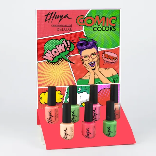 Deluxe Comic neglelak display 6 sommerfarver