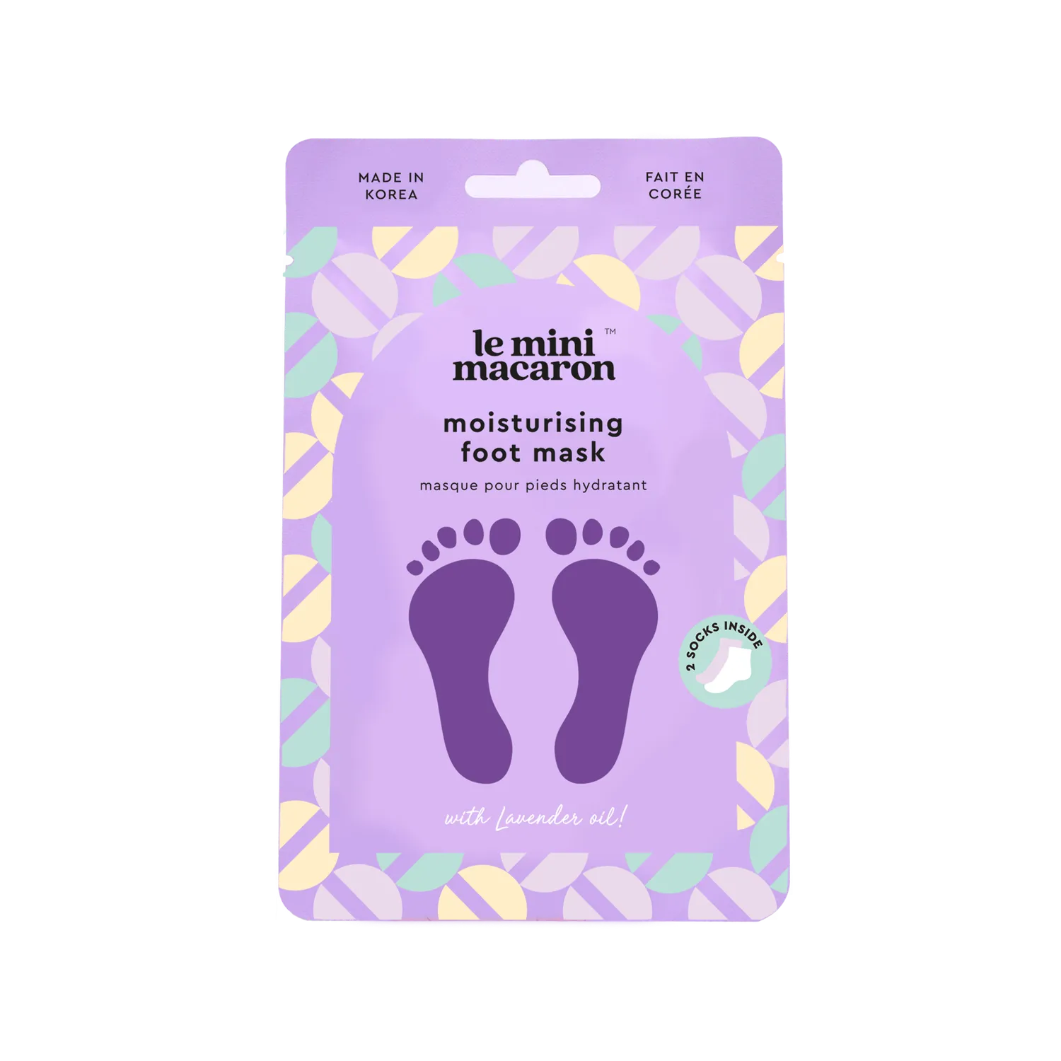 Le Mini Macaron Lavender fodmaske fugtgivende 2 stk