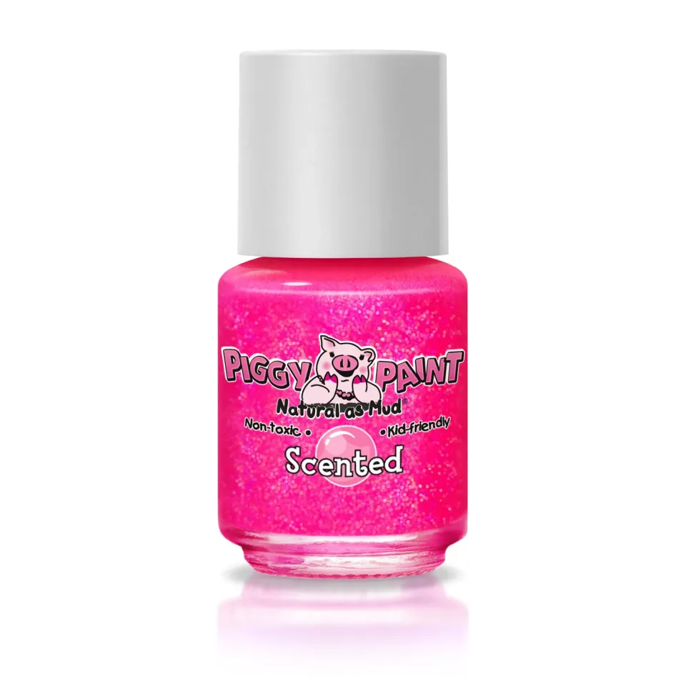 Piggy Paint Bubble Gum Bash neglelak pink med duft 7 ml