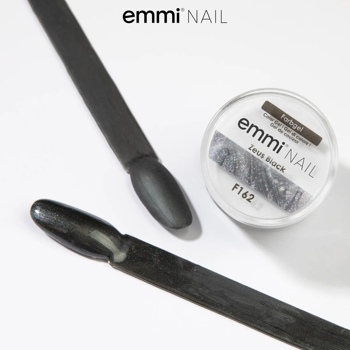 Emmi-Nail Zeus Black F162 farvegel sort 5ml vegansk