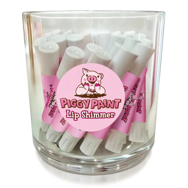 Piggy Paint Lip Shimmer læbeshimmer 30 stk. med display