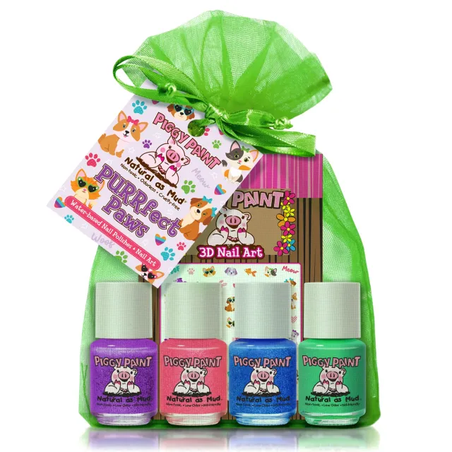 Piggy Paint PURRfect Paws Gift Set børneneglelak 4 stk