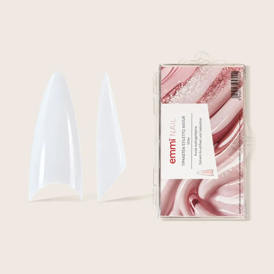 Emmi-Nail Stiletto Natur negletips 120 stk brudsikre