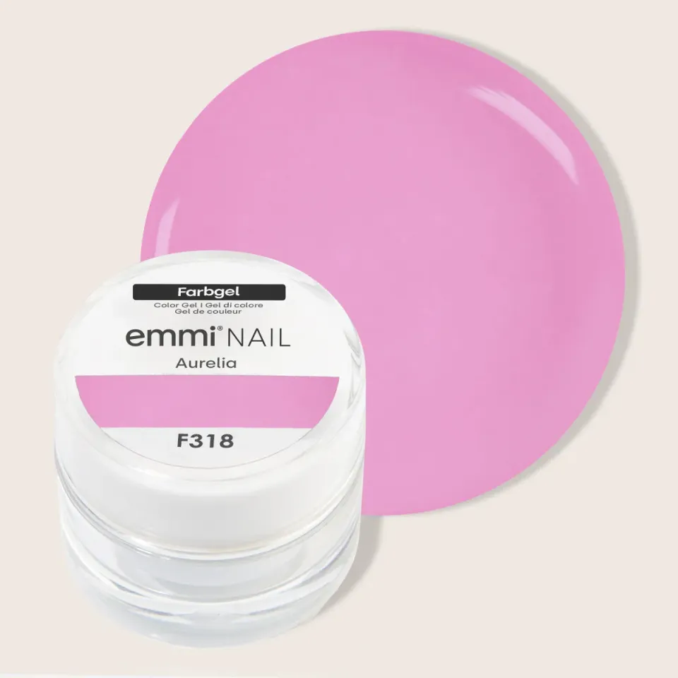 Emmi-Nail farvegel F318 Aurelia 5 ml pastelrosa