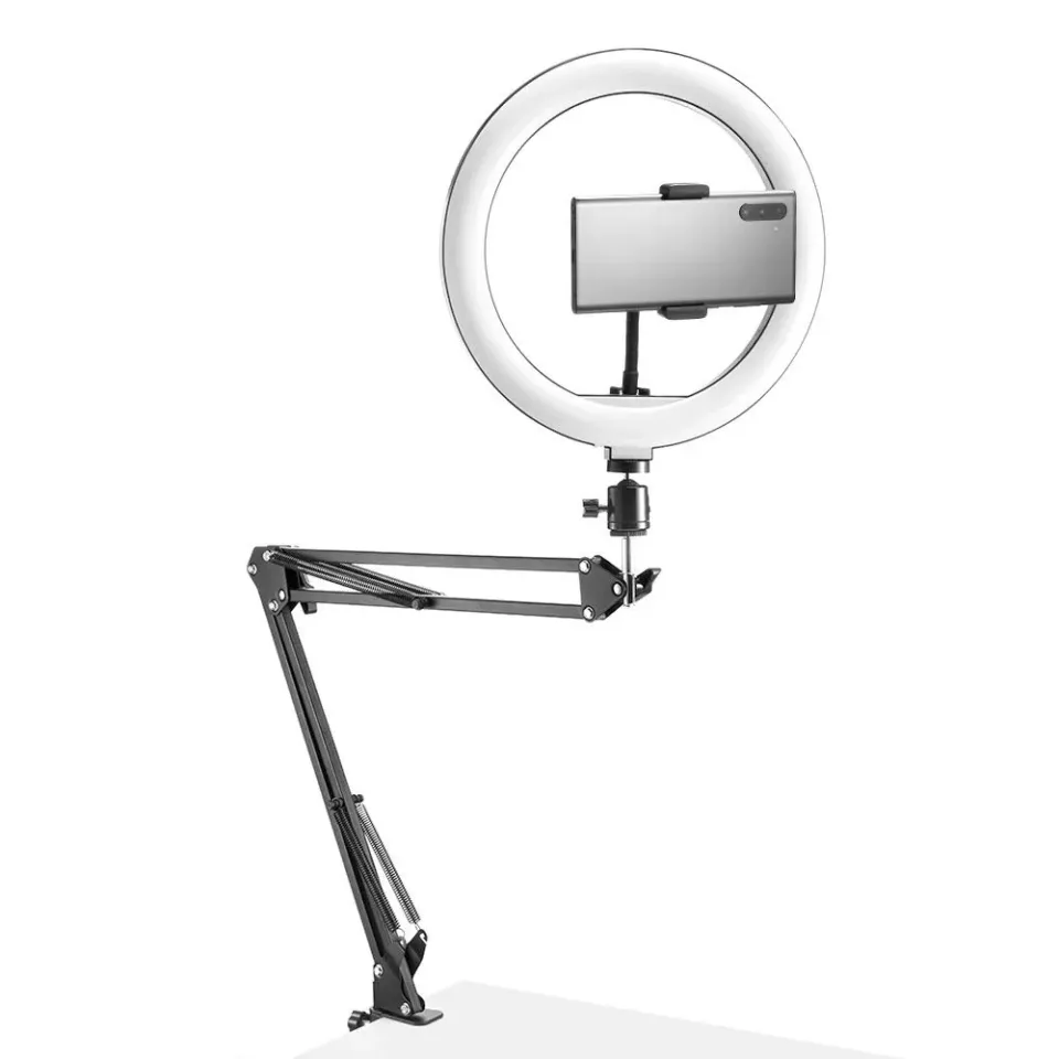 Cupio Nordic Telefonholder med Ringlight til video/live – bordmontering