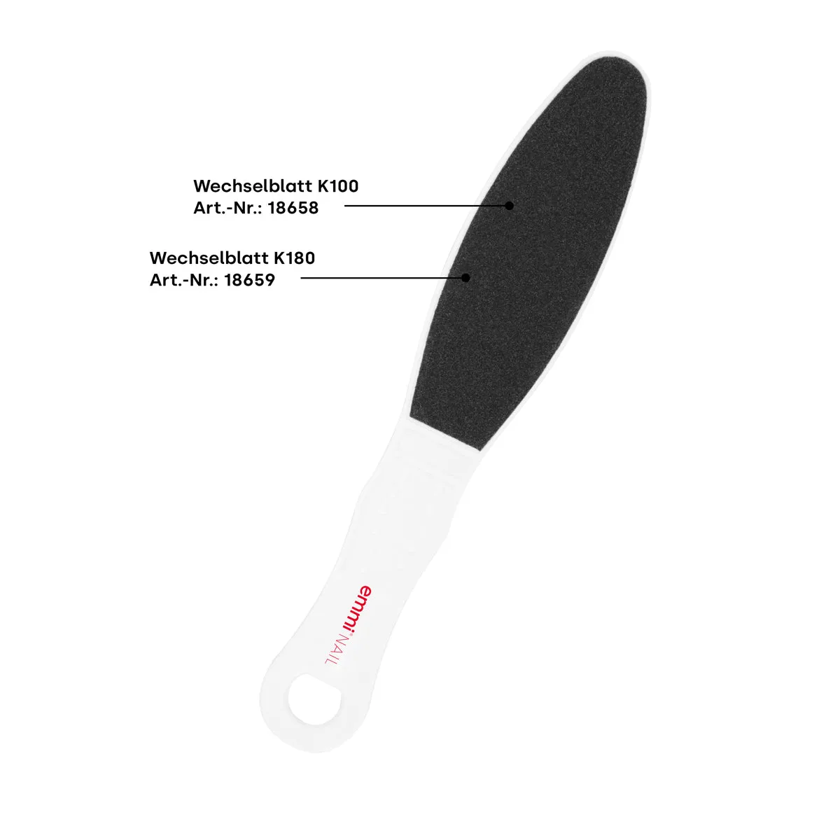 Emmi-Nail Doppelfußfile hygiejnegreb til fodfil ergonomisk