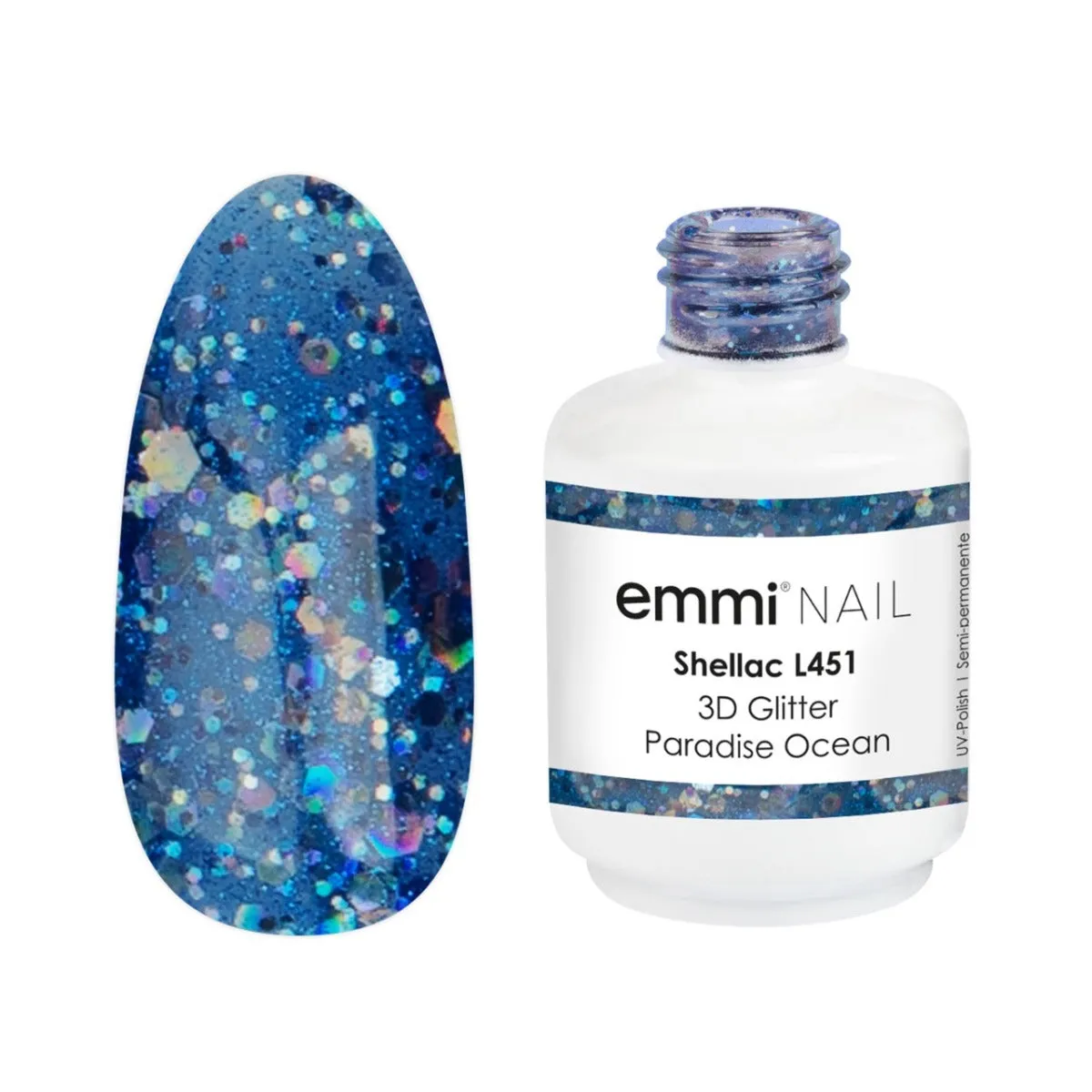 Emmi-Nail Shellac 3D Glitter Paradise L450 UV-lak pink