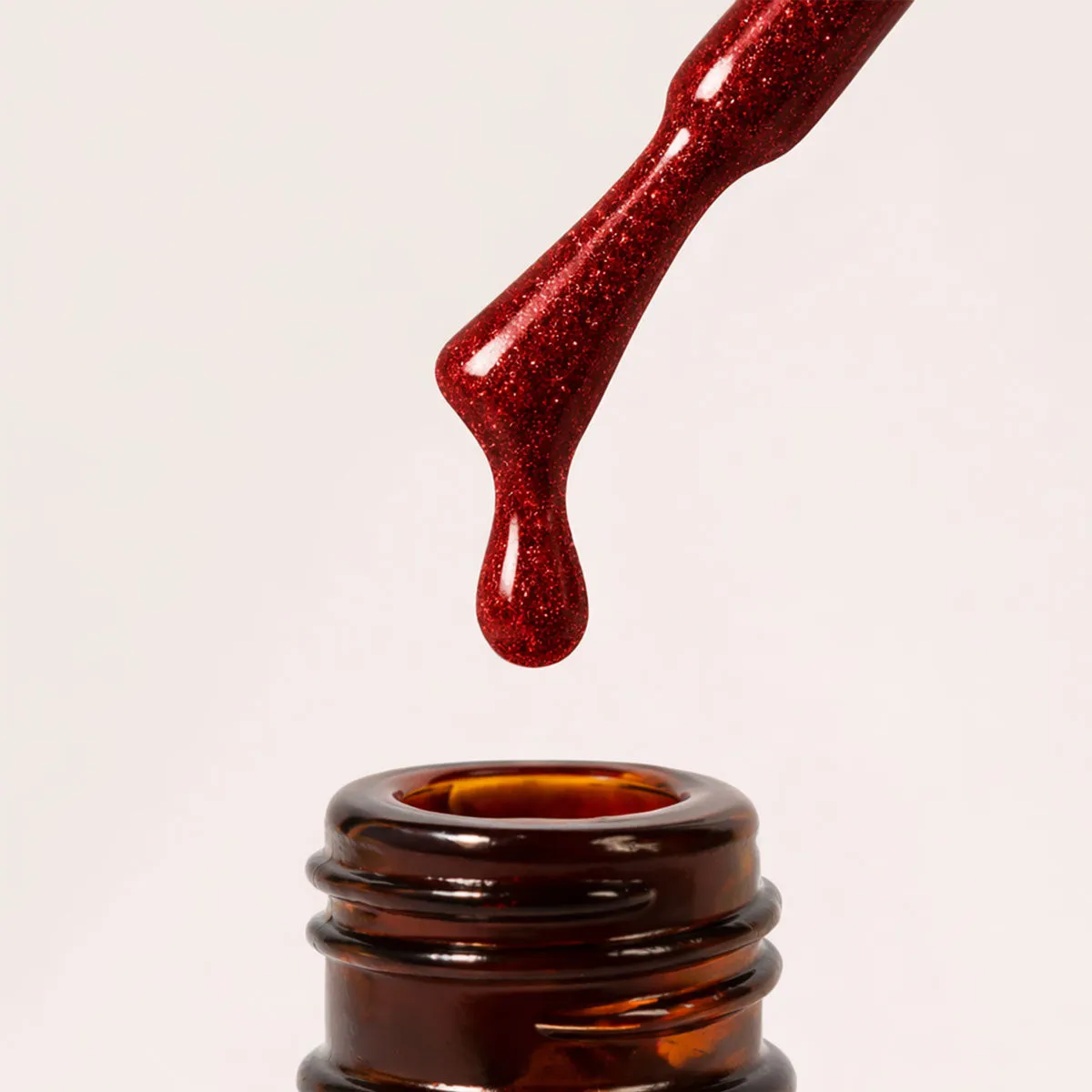Emmi-Nail Shellac L528 UV-lak Mulberry 8 ml rød glitter