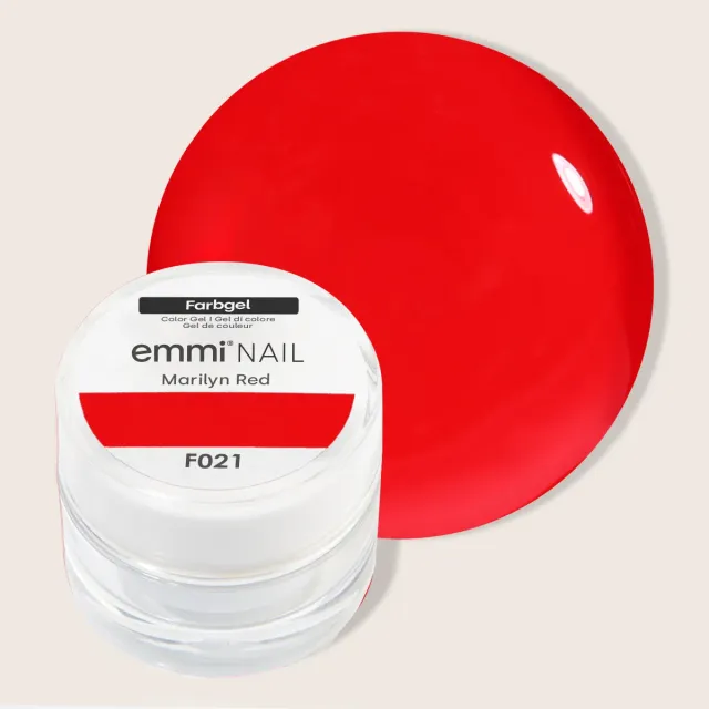 Emmi-Nail Marilyn Red F021 farvegel 5ml neonrød